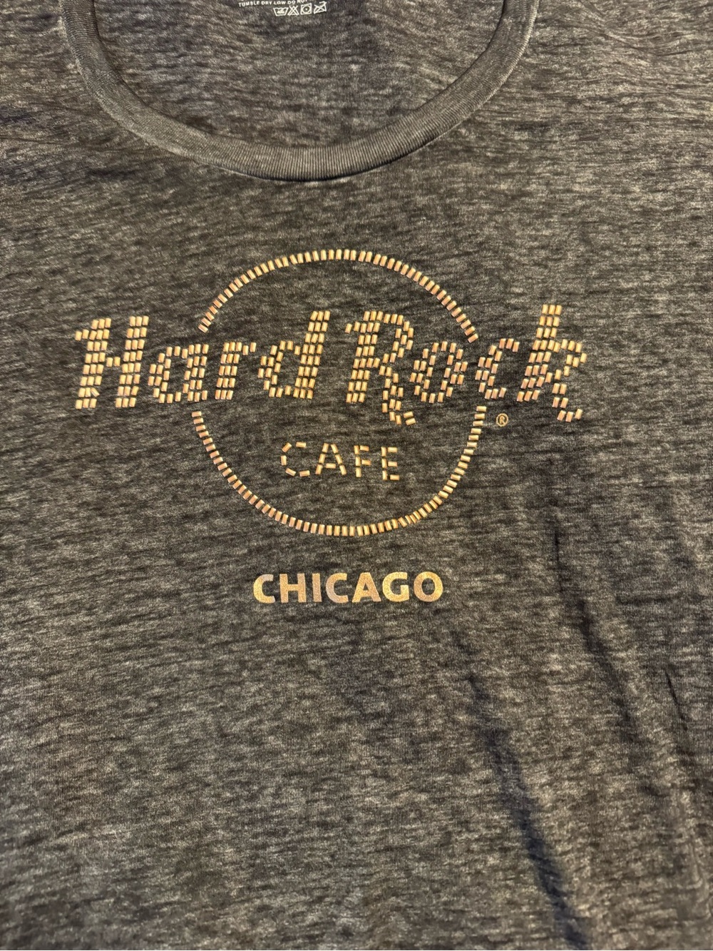 Hard Rock Cafe Gray Heather Tee with White Print